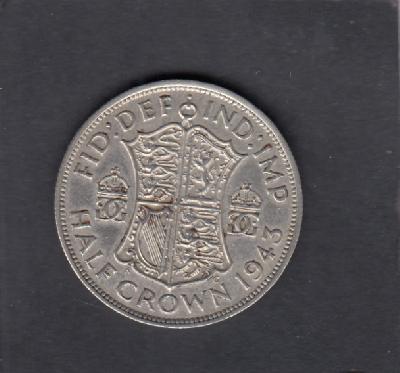Beschrijving: 1/2 Crown  GEORGIUS VI 